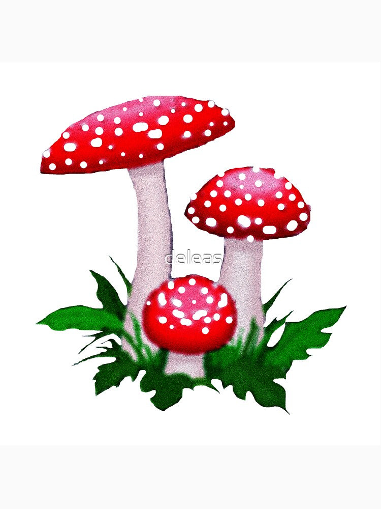 Red Spotted Mushrooms by deleas