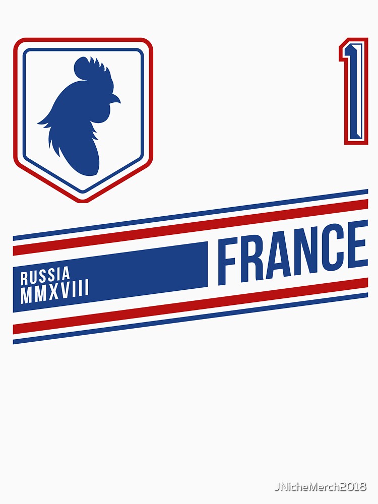 France World Cup Jersey Style Shirt by JNicheMerch2018
