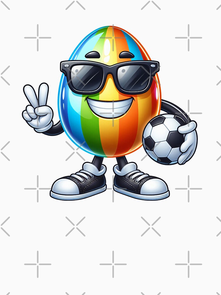Rainbow Easter Egg Funny Soccer - Minimalist Animal Art by BeaverFriends