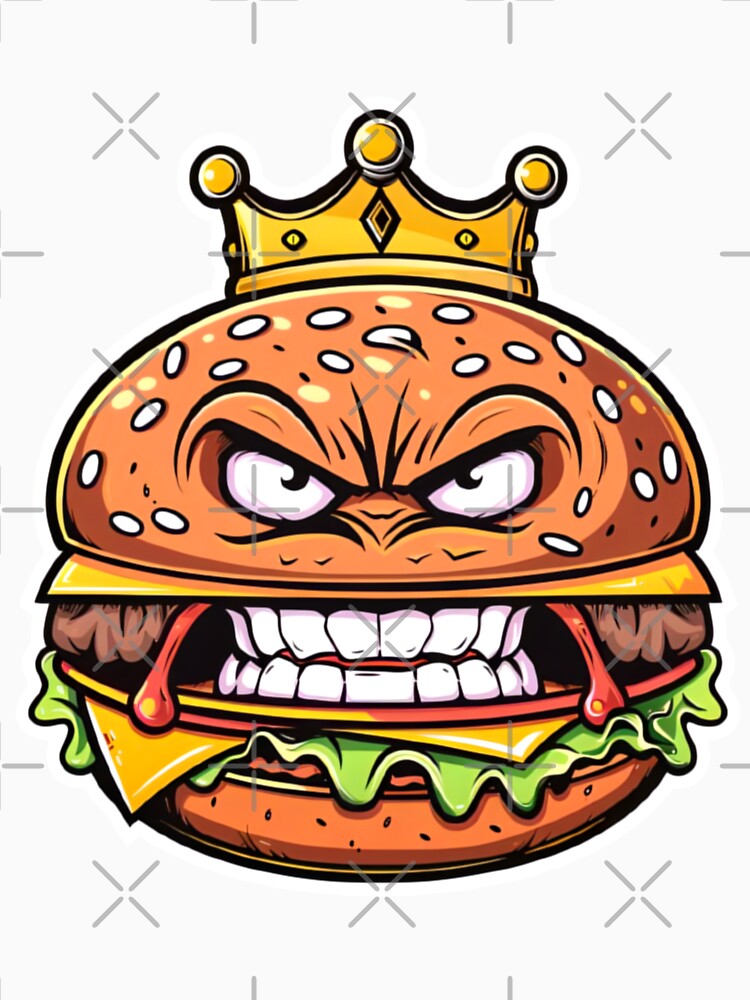 Angry Cheese Burger King by shortie-aiart