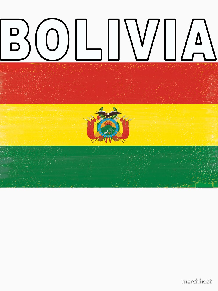 Bolivia Distressed Flag Retro Soccer Design by merchhost