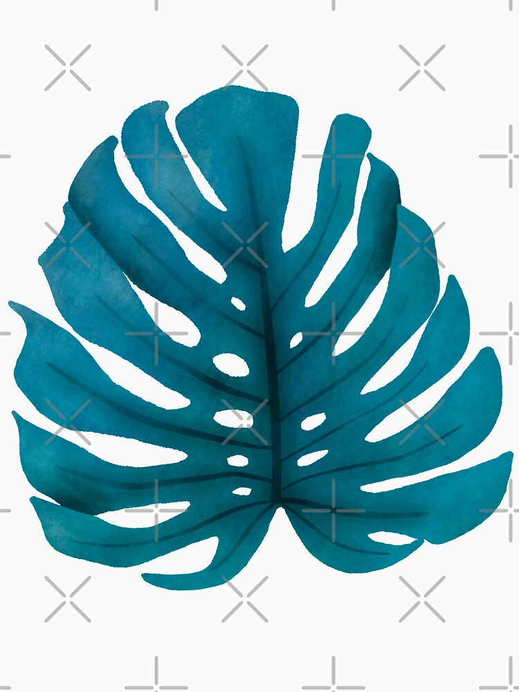 Blue Monstera Leaf by marta-maria