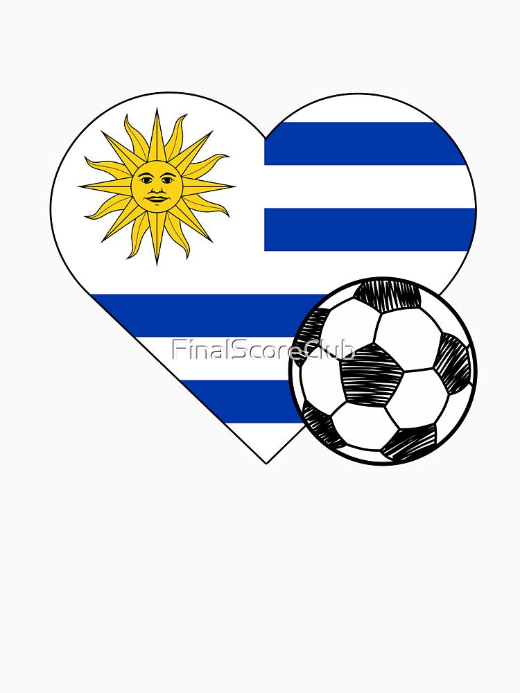 Uruguay Soccer Heart Design by FinalScoreClub