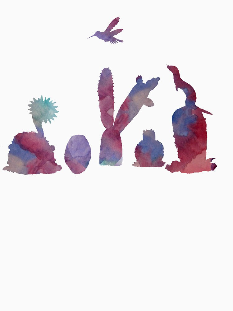 Cacti water color animals by TheJollyMarten