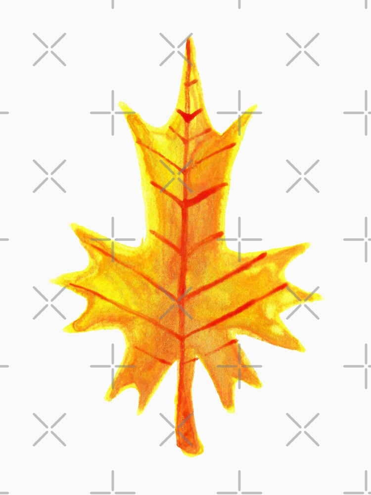 Golden Yellow Leaf Watercolor by SaradaBoru