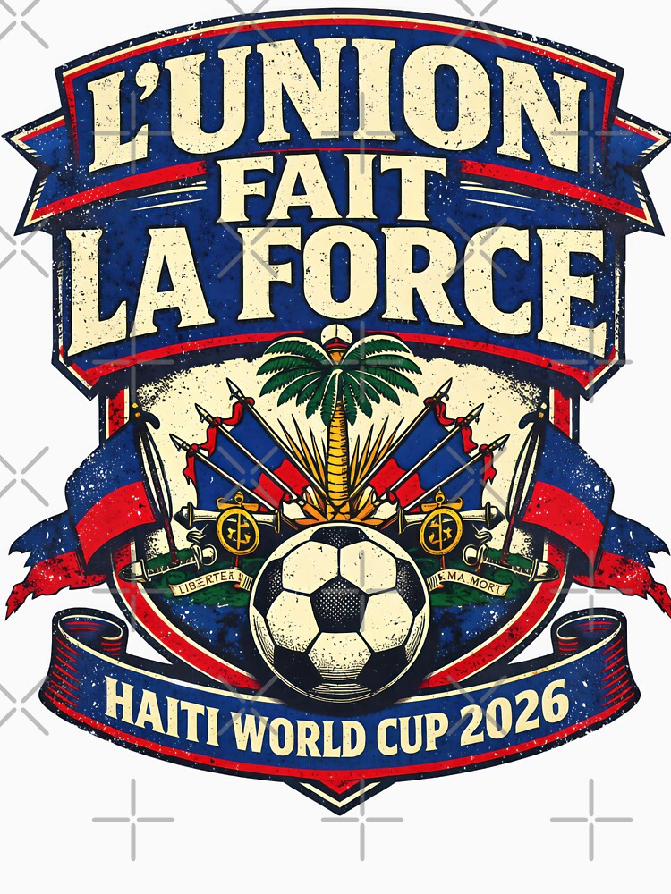 L'Union Fait La Force Haiti Distressed Vintage Soccer World Cup 2026 Fan Gift Haitian Motto Badge  Kreyol by BrickByDream