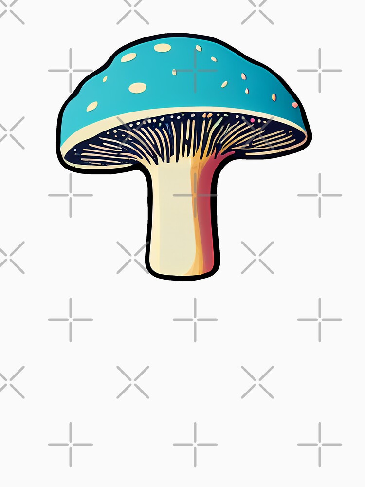 Blue retro mushroom by mzchu