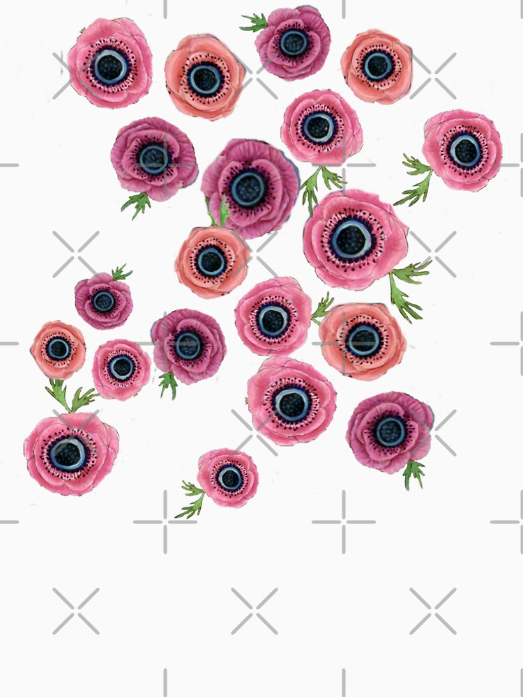 Anemone Floral Watercolor, botanical, by MagentaRose