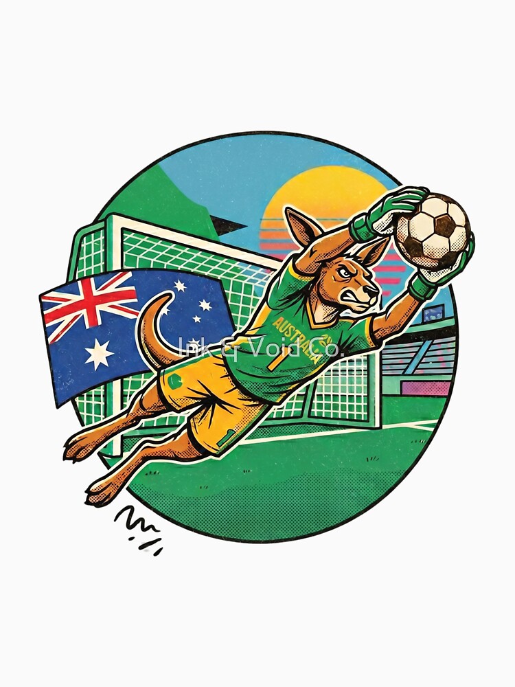 Retro 90s Kangroo Soccer Keeper by Ink & Void Co.