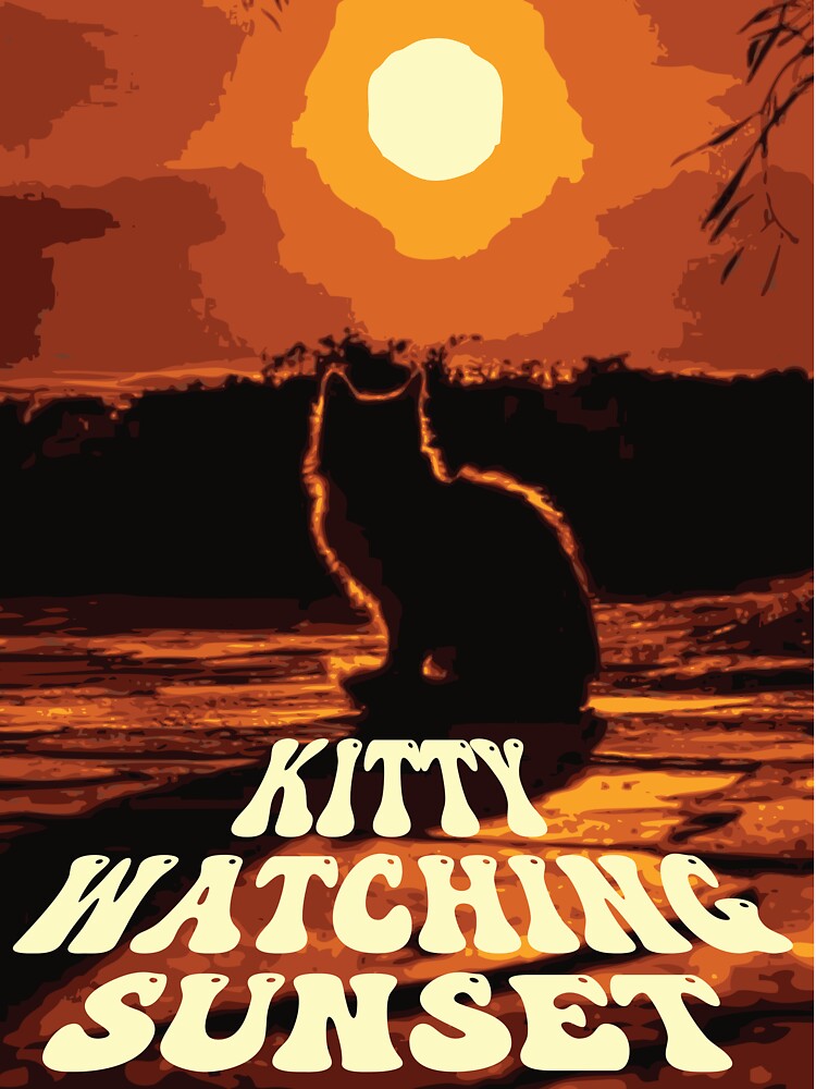 Kitty Cat Looking at Sunset by typoinspired