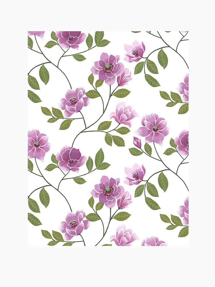 Elegant purple floral pattern by finedrawings