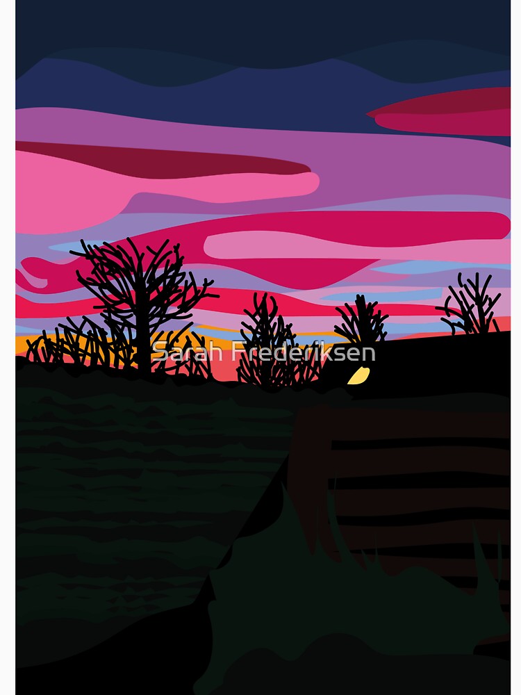 Sunset Illustration by Art and Flowers
