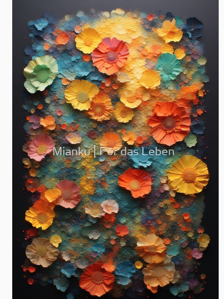 Vibrant floral diversity on a textured background by Mianku | Für das Leben