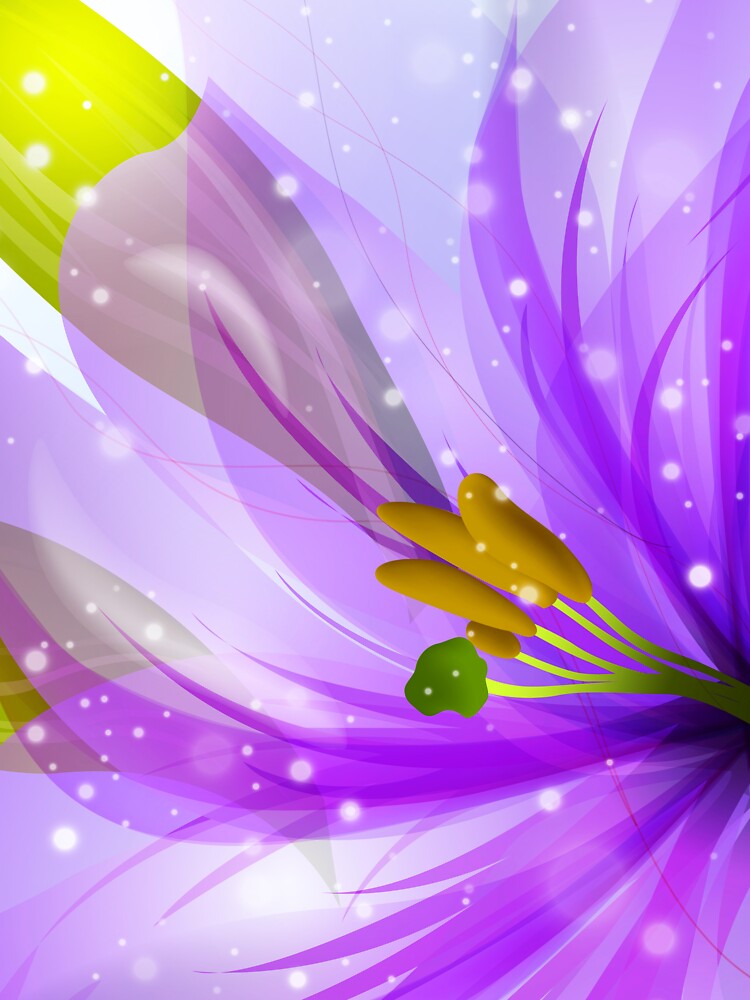 Bright Purple Floral Merchandise by cindyfordyce