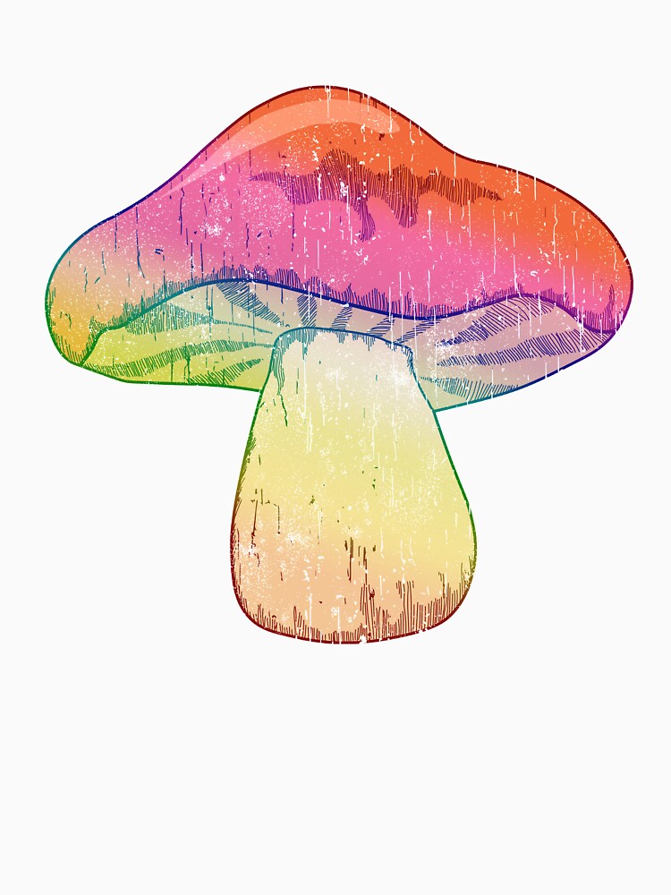 colorful, tie-dye mushroom by theglaze