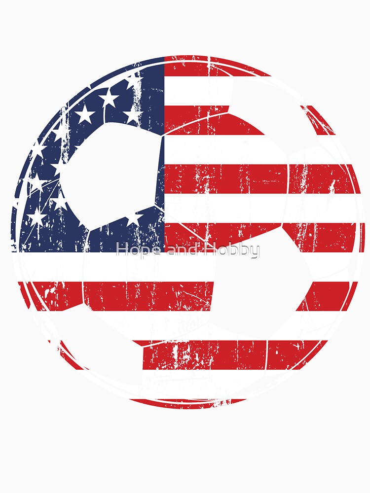Distressed Soccer Ball American Flag by Theodore Cory