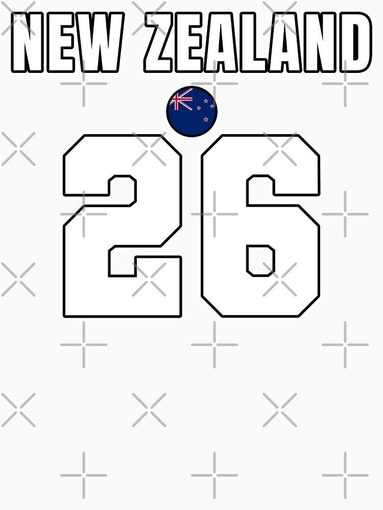 New Zealand 26 Football Shirt Style Design – New Zealand National Team Apparel by The Hairy Melon