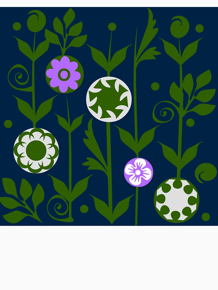 Beautiful Blue And Green Floral Pattern by Oirabot