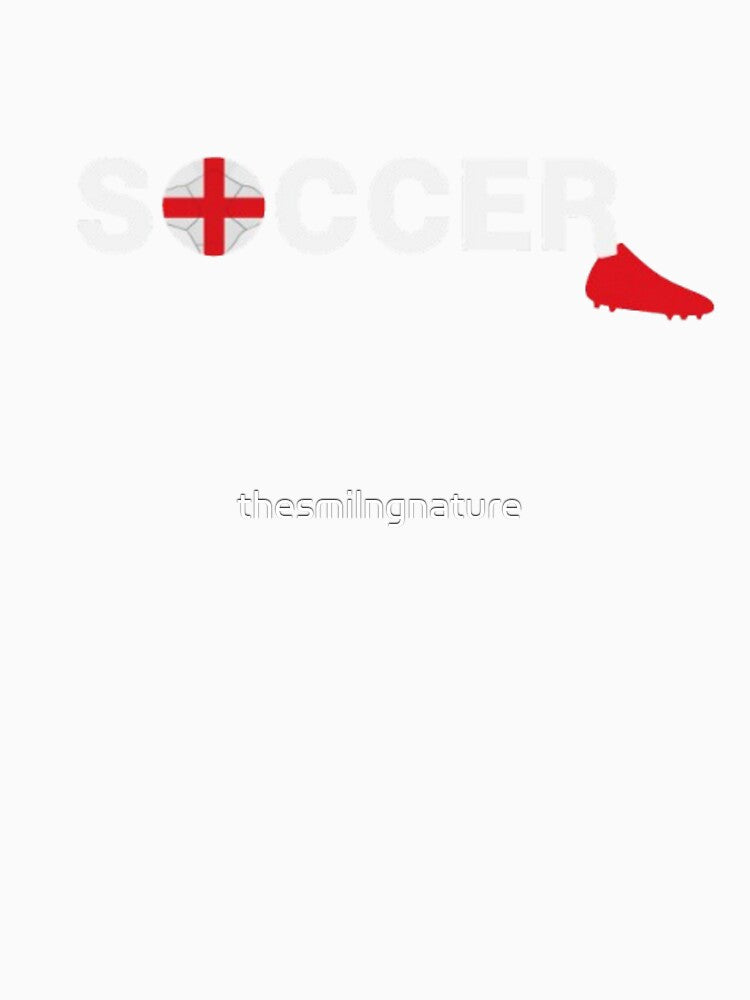 England Soccer Pride: Red & White Football Design by thesmilngnature