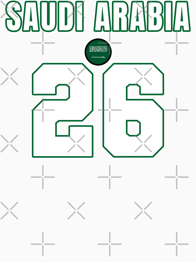 Saudi Arabia 26 Football Shirt Style Design – Saudi Arabia National Team Apparel by The Hairy Melon