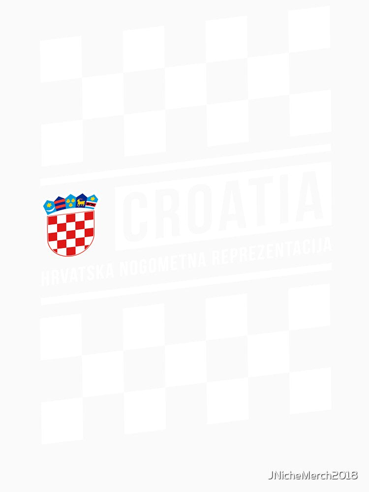 Croatia World Football Soccer Checkered Jersey Style Tee by JNicheMerch2018