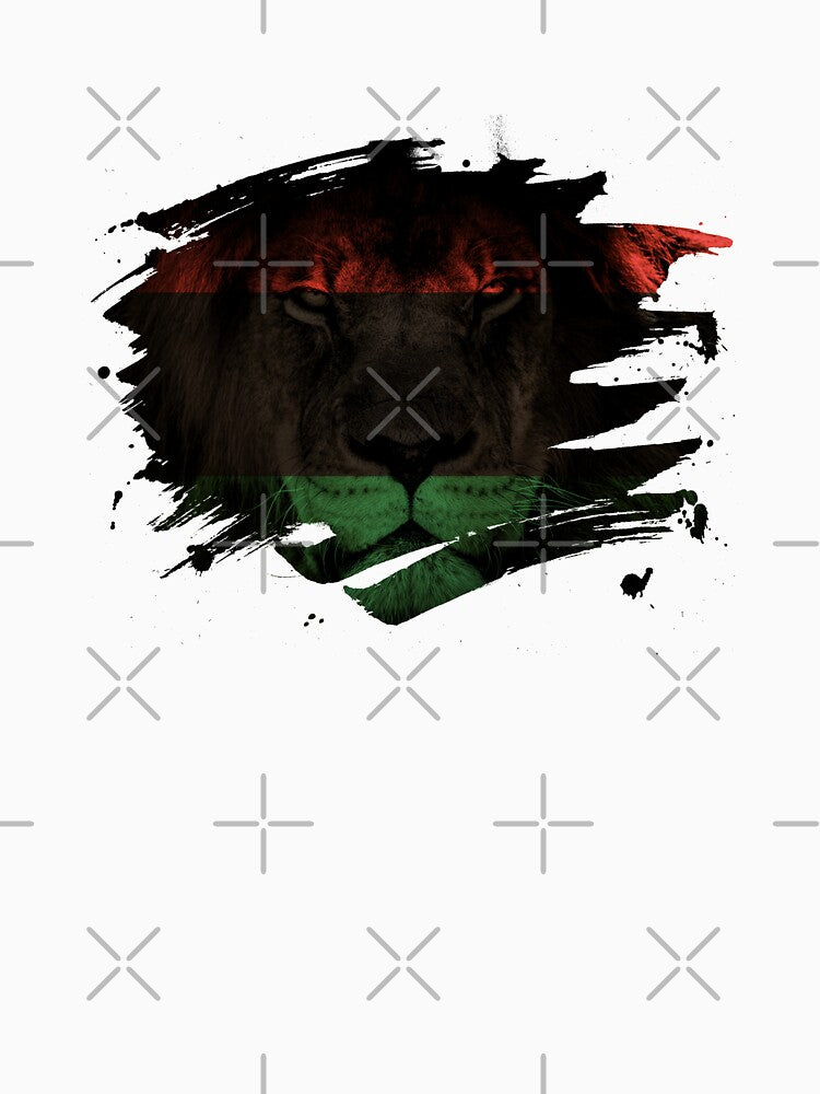 African Lion Flag Paint Splatter by ockshirts
