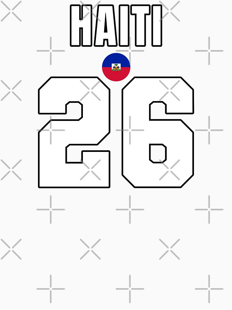 Haiti 26 Football Shirt Style Design – Haiti National Team Apparel by The Hairy Melon