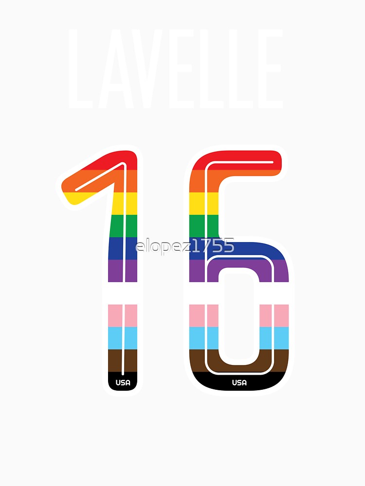 Rose Lavelle 16 / USWNT / Rose Lavelle Pride Jersey Style by elopez1755