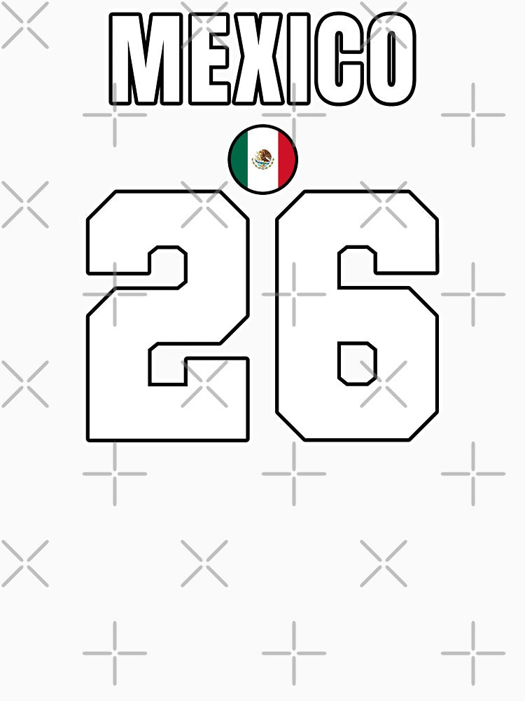 Mexico 26 Football Shirt Style Design – Mexico National Team Apparel by The Hairy Melon