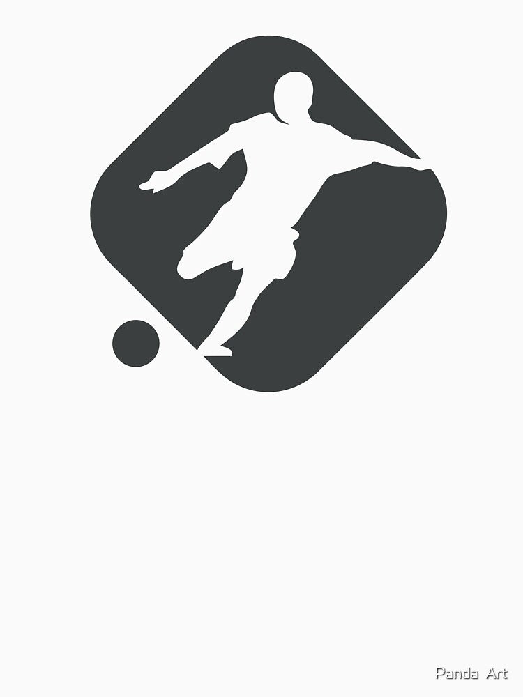 soccer push kick boy vector art grey football by Panda  Art