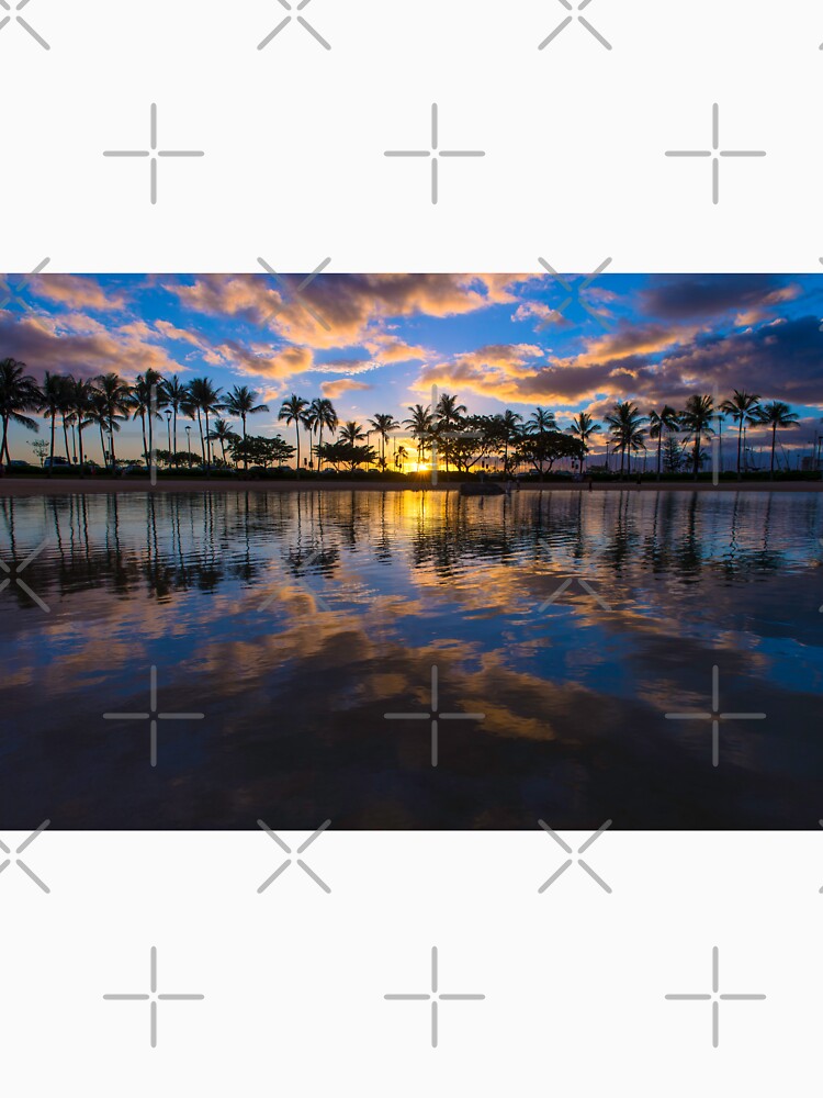 Waikiki Sunset Face Mask by Adrian Alford Photography
