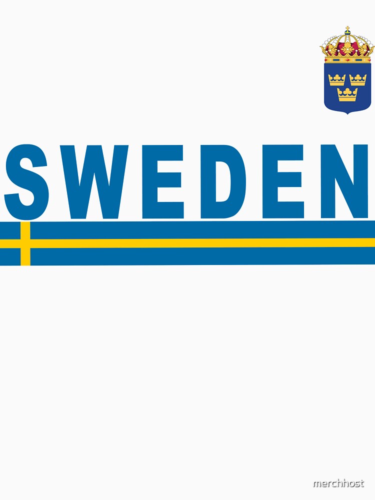 Swedish National Team Style Soccer Jersey Design in Blue Text by merchhost