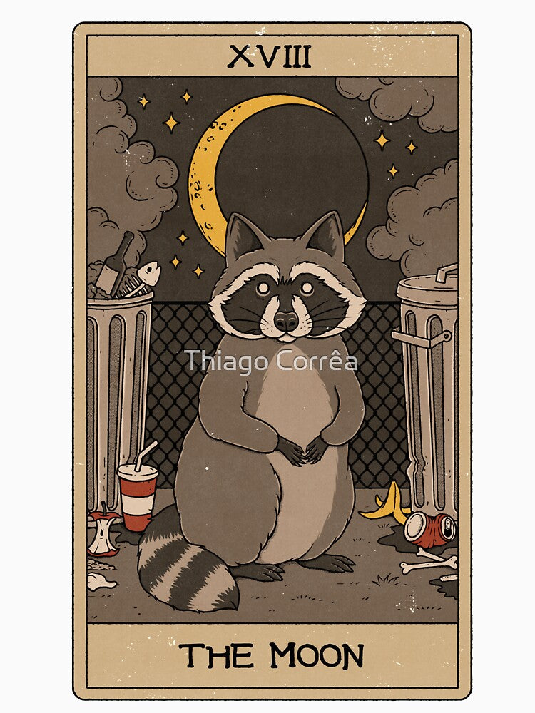 The Moon - Raccoons Tarot by Thiago Corrêa
