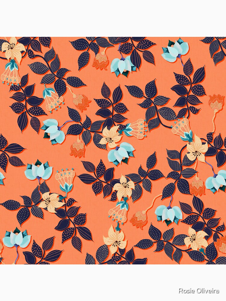 Embroidery Lotus Floral by Rosie Oliveira