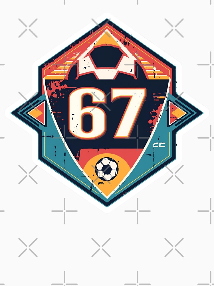 Retro 67 Sunrise Soccer Badge by PixelKickr