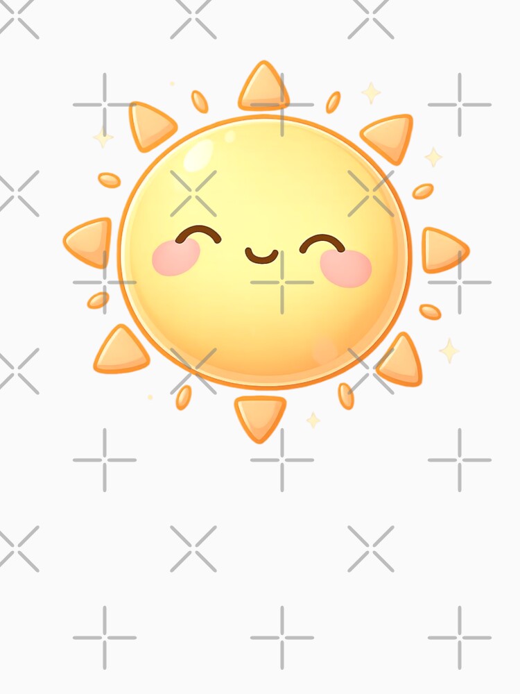 Cute Kawaii Happy Sun Character Summer Sticker by DesignEG