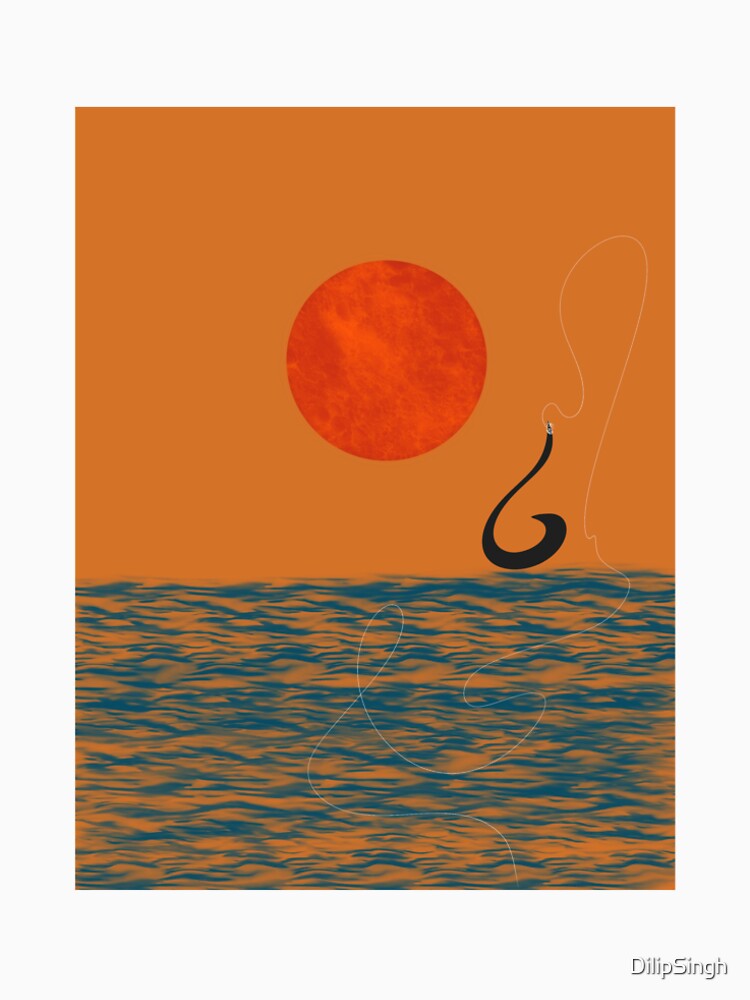 Sunset and fishing by DilipSingh