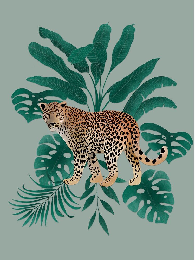 Leopard Collection - green by Hollyroseart