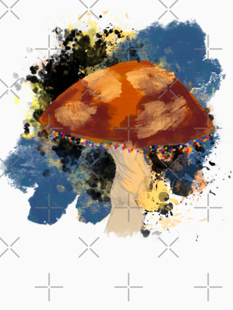 "Psychedelic Watercolor Mushroom - Abstract Amanita Illustration by TheArtOfTreble