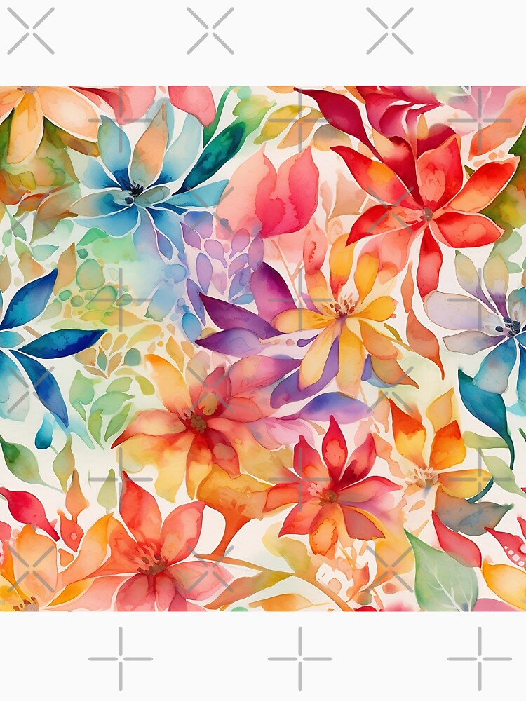 Springtime Floral Blooms 13 : Watercolor Floral Seamless Pattern for DIY Crafts and Home Decor by Shadi Rosenow