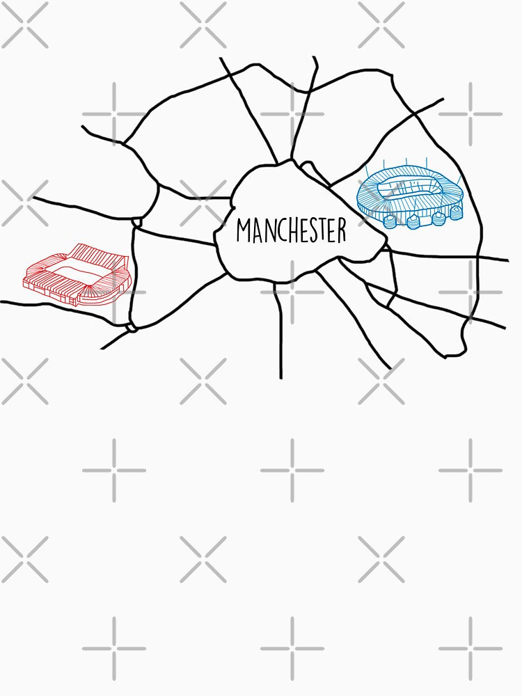 Manchester Football Map by Hevding