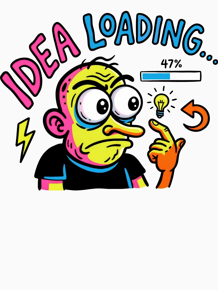 Idea Loading - Creative thinking humor by artofbelletz
