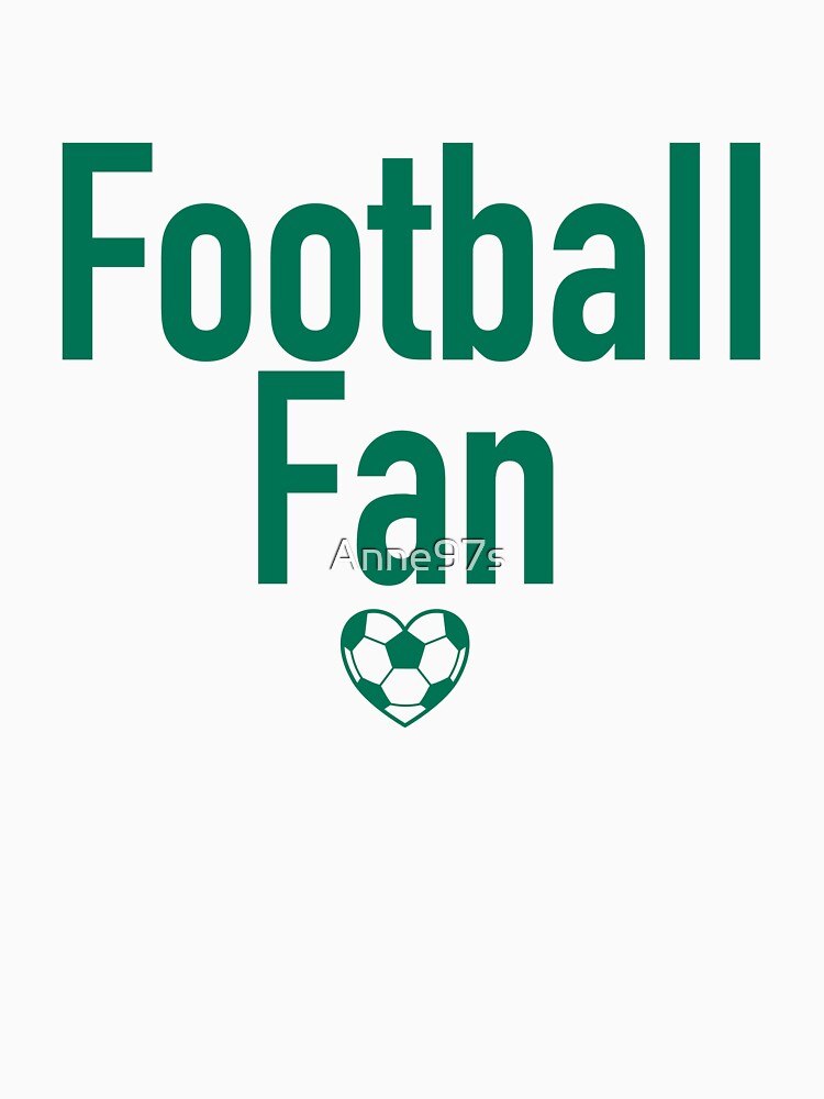 Football Fan Heart Typography Green by Anne97s