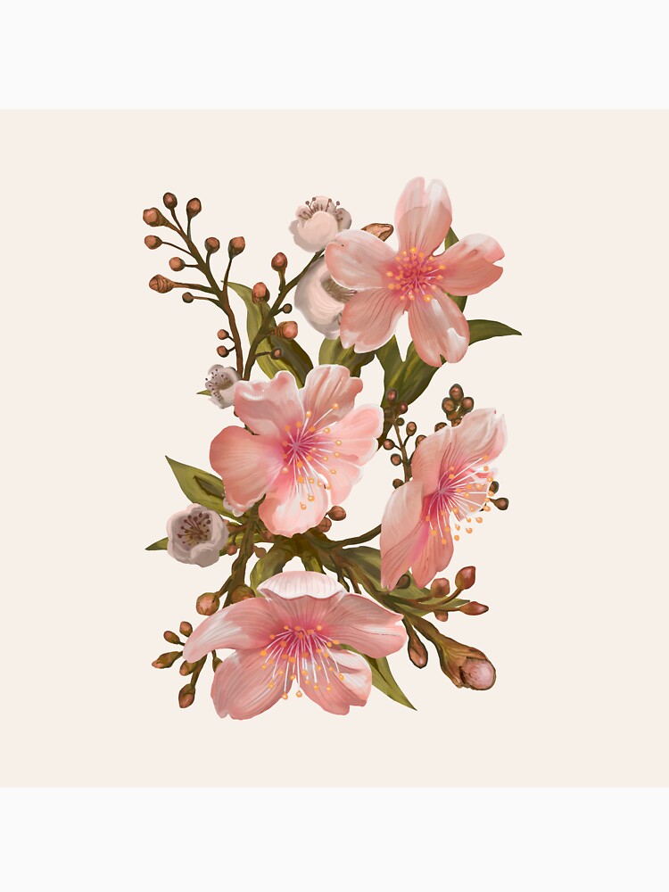 Blush Pink Watercolor Flowers by newburyboutique