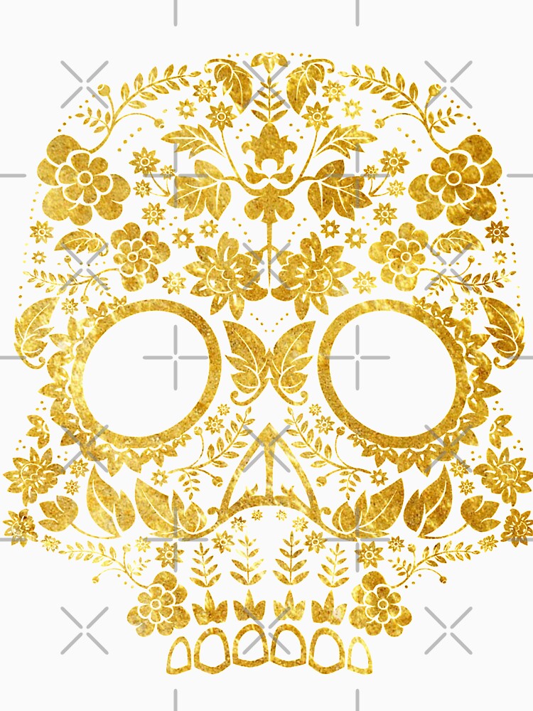 Gold Floral Skull Head by Alladin7