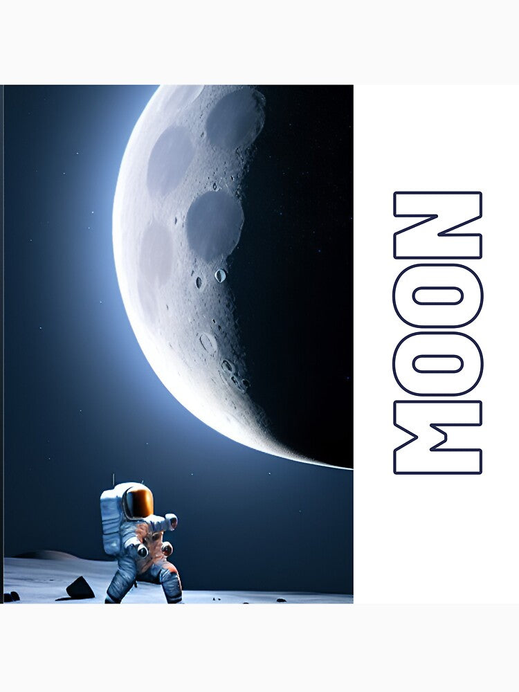 astronaut on the Dark moon 6 by Happy  Planet