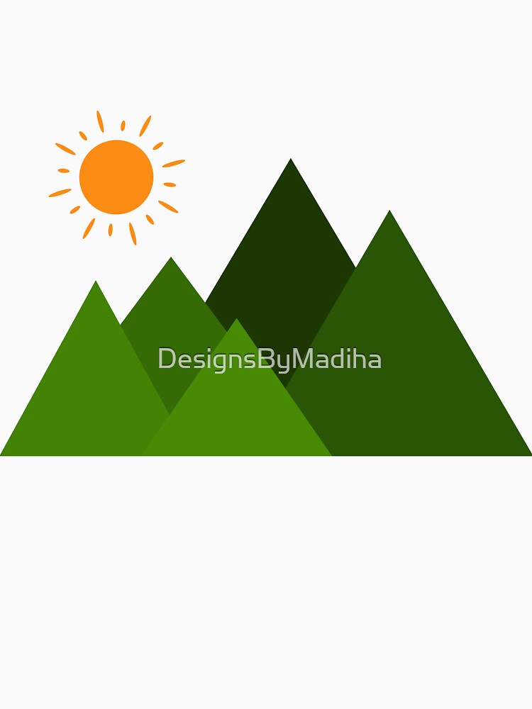 Sun over green mountains by DesignsByMadiha