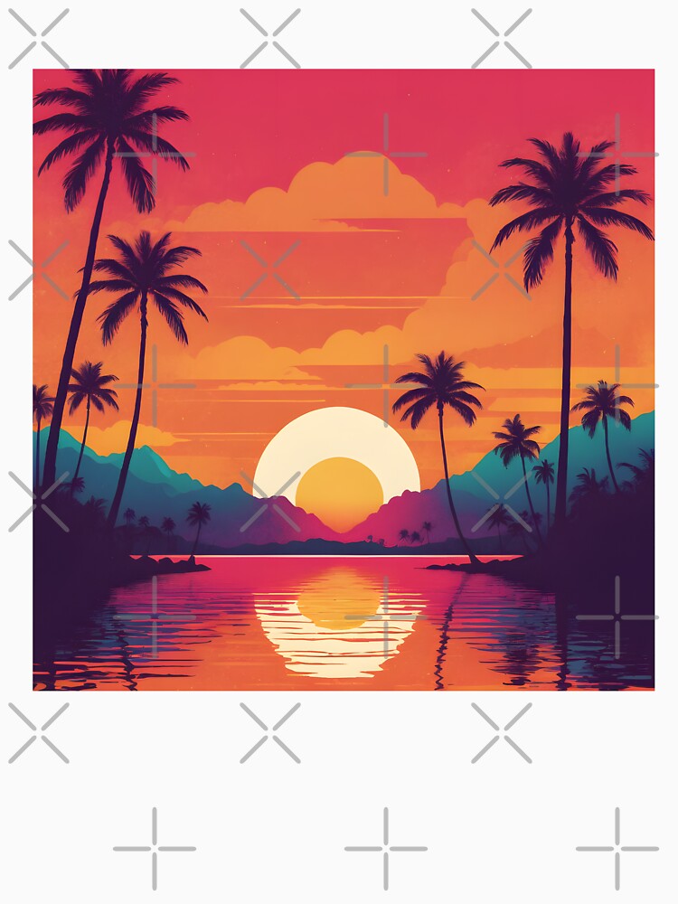 Retro Sunset Palm Trees 80s Vintage Aesthetic - 11 by RELAX STATION