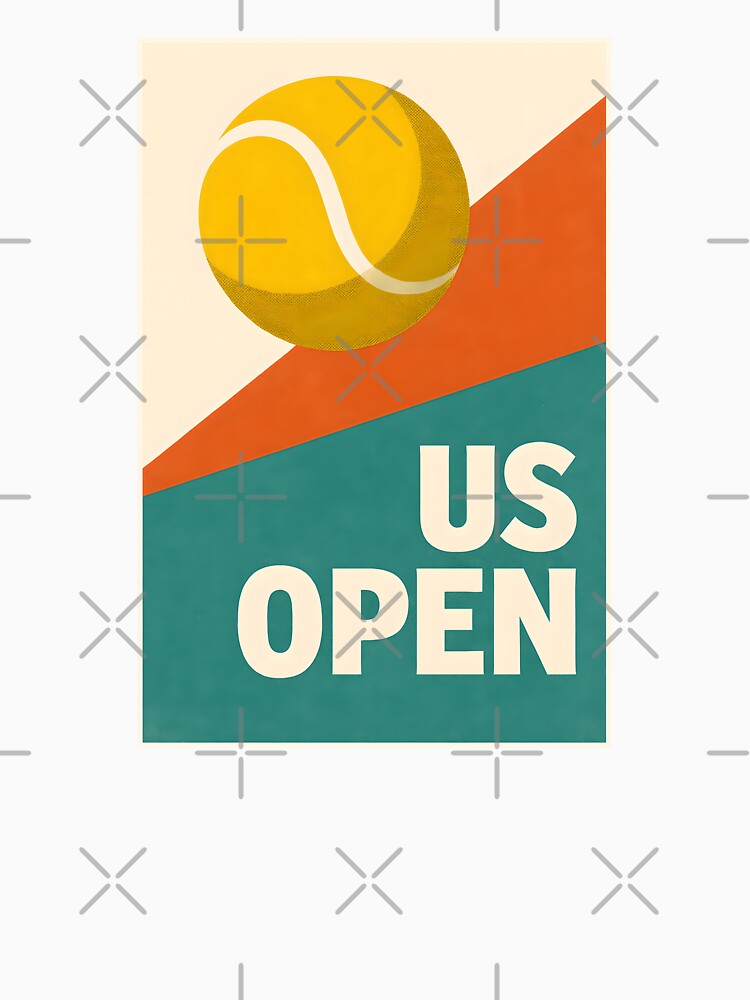 Retro US Open Tennis Poster - Vintage Sports Wall Art by Blurbean