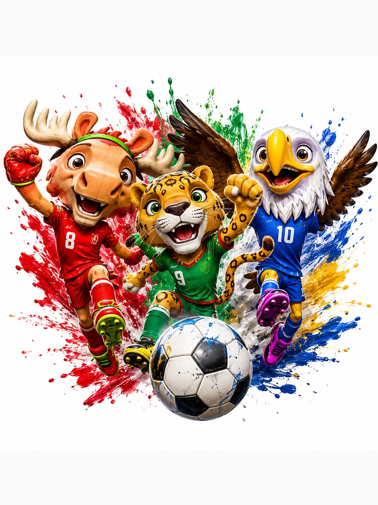 World Football Mascots – Ultimate Soccer Fan Cartoon Design by allin14fun